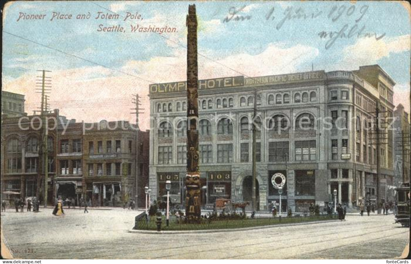 11701012 Seattle Pioneer Place And Totem Pole - Andere & Zonder Classificatie