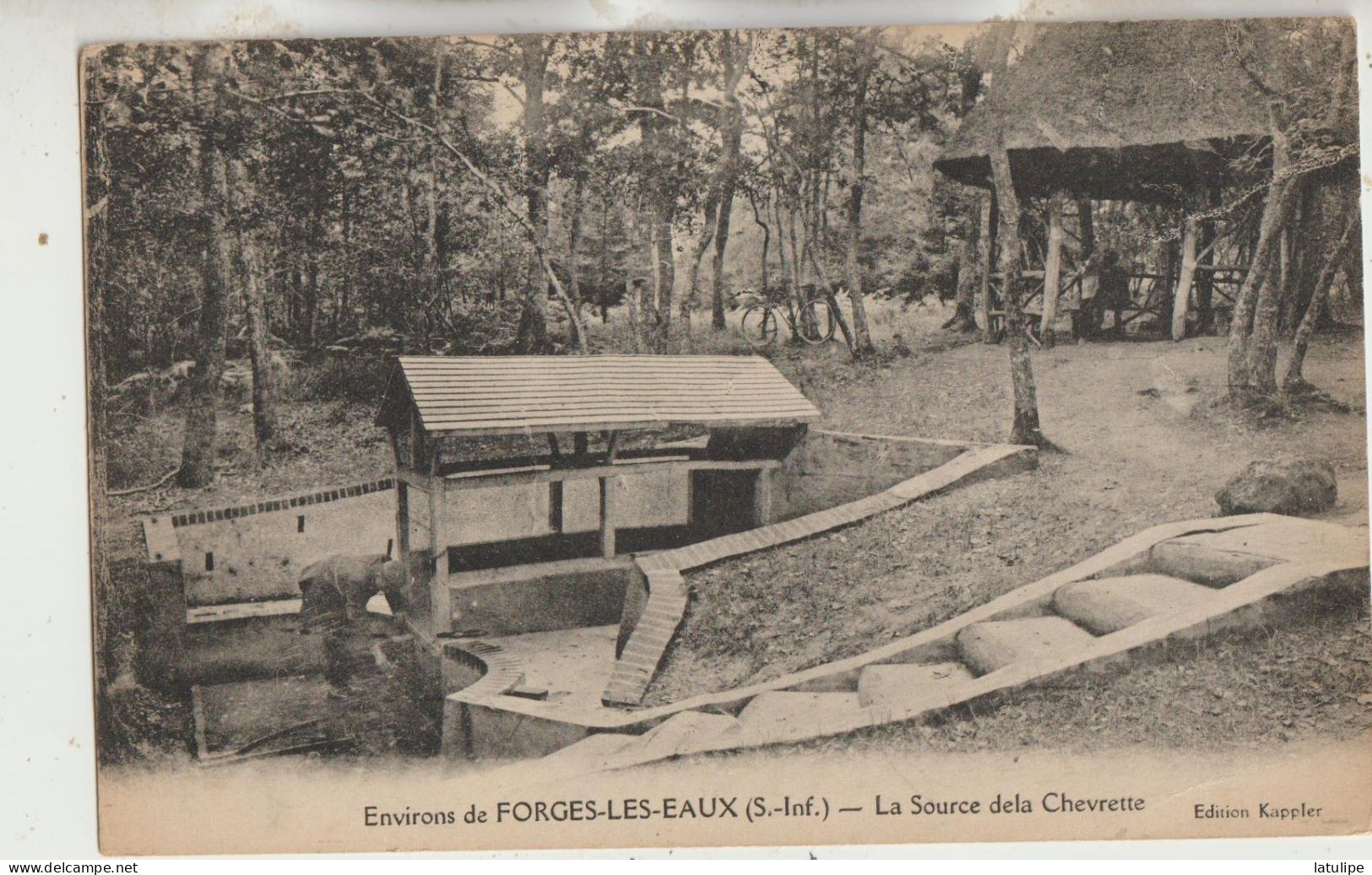 Environs De Forges Les Eaux  76 Carte Non Circulée La Source De La Chevrette_Le Lavoir - Forges Les Eaux