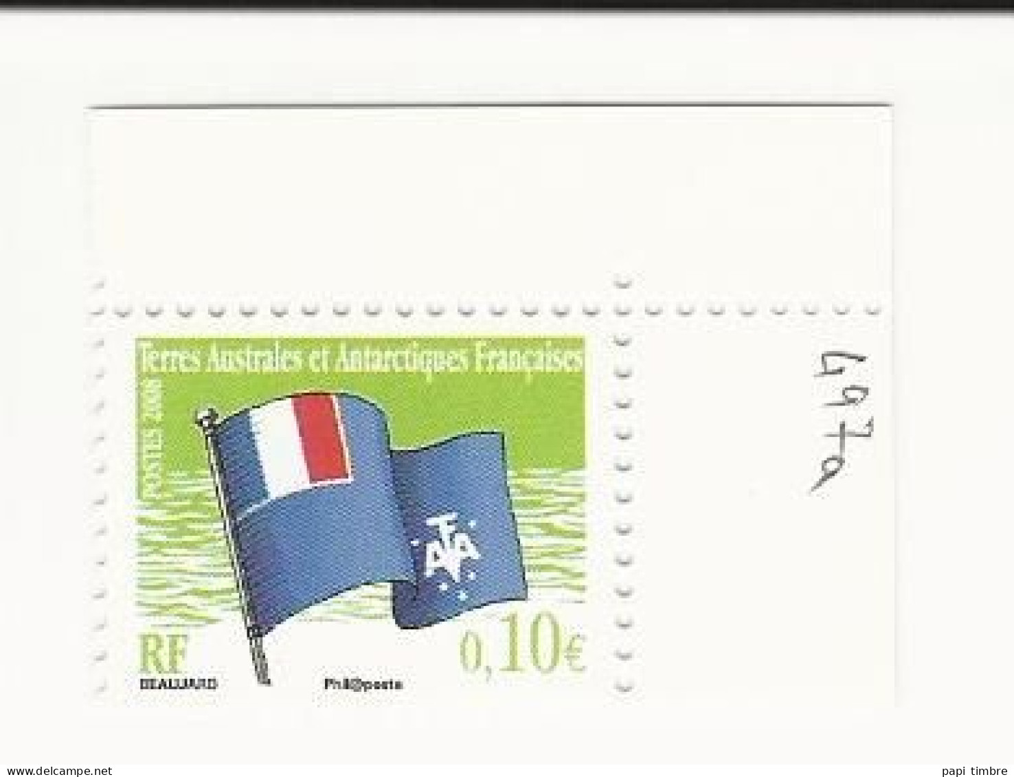 TAAF-2008-Drapeau - N° 497a ** - Unused Stamps