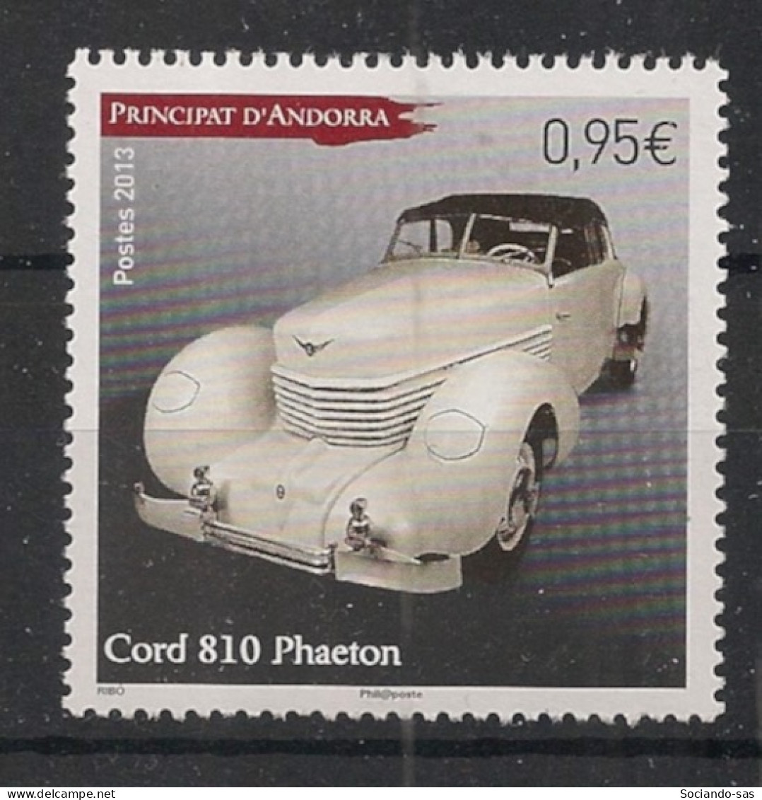 ANDORRE - 2013 - N°YT. 737 - Voiture - Neuf Luxe ** / MNH / Postfrisch - Neufs