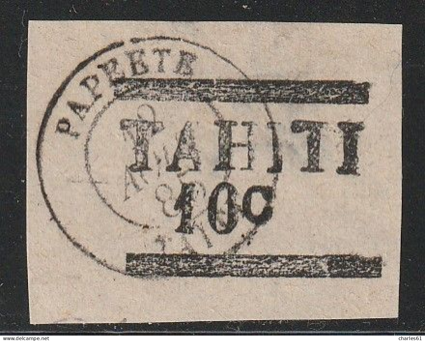 TAHITI - N°5A Obl Fragment (1885) 10c - Used Stamps