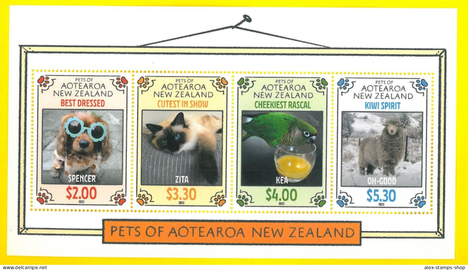 NEW ZEALAND 2023 Pets Of Aotearoa Mint Miniature Sheet - Miniature Sheet - Unused Stamps