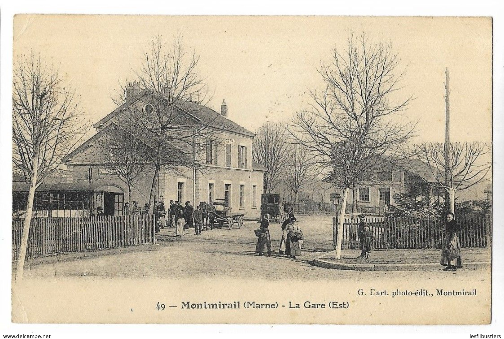 CPA 51 MONTMIRAIL La Gare (Est) - Montmirail