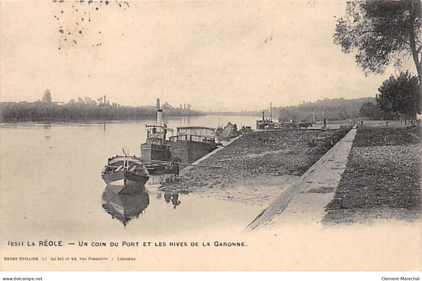 LA REOLE - Un Coin Du Port Et Les Rives De La Garonne - Très Bon état - La Réole