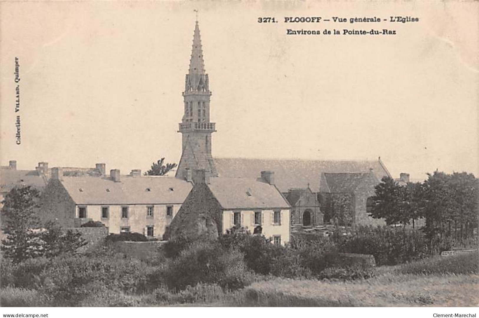 PLOGOFF - Vue Générale - L'Eglise - Très Bon état - Plogoff