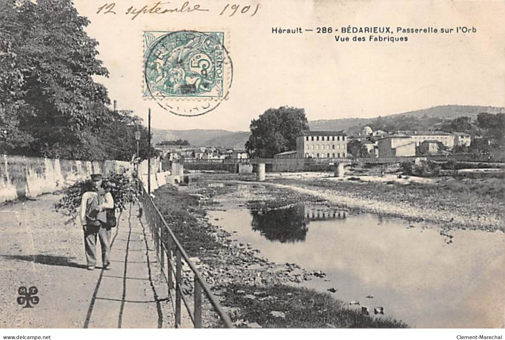 BEDARIEUX - Passerelle Sur L'Orb - Vue Des Fabriques - Très Bon état - Bedarieux