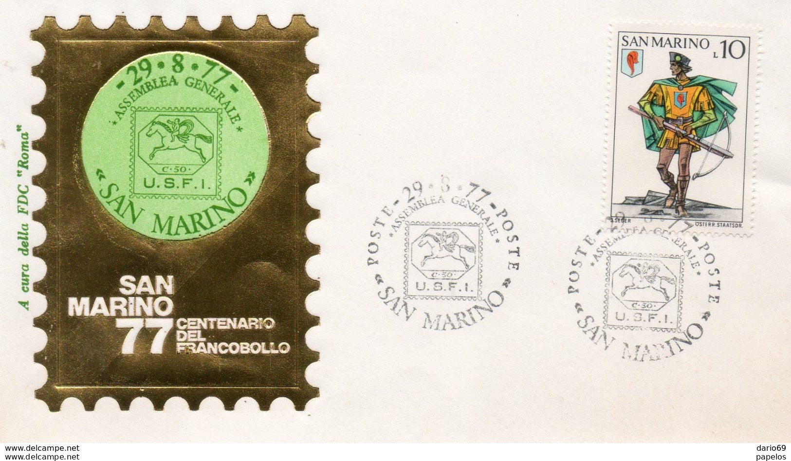 1977 SAN MARINO CENTENARIO DEL FRANCOBOLLO GIRO COMPLETO