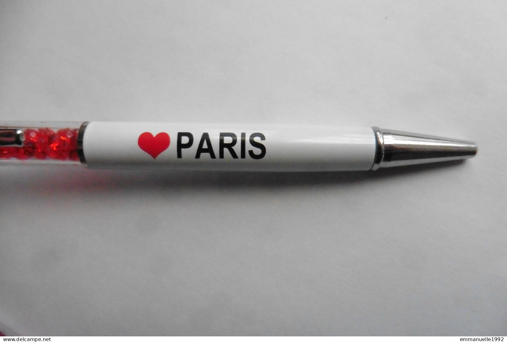 Stylo Mobile Souvenir Floaty Pen - I Love Paris France Drapeau Breloque Tour Eiffel Lucky Charm - Schreibgerät