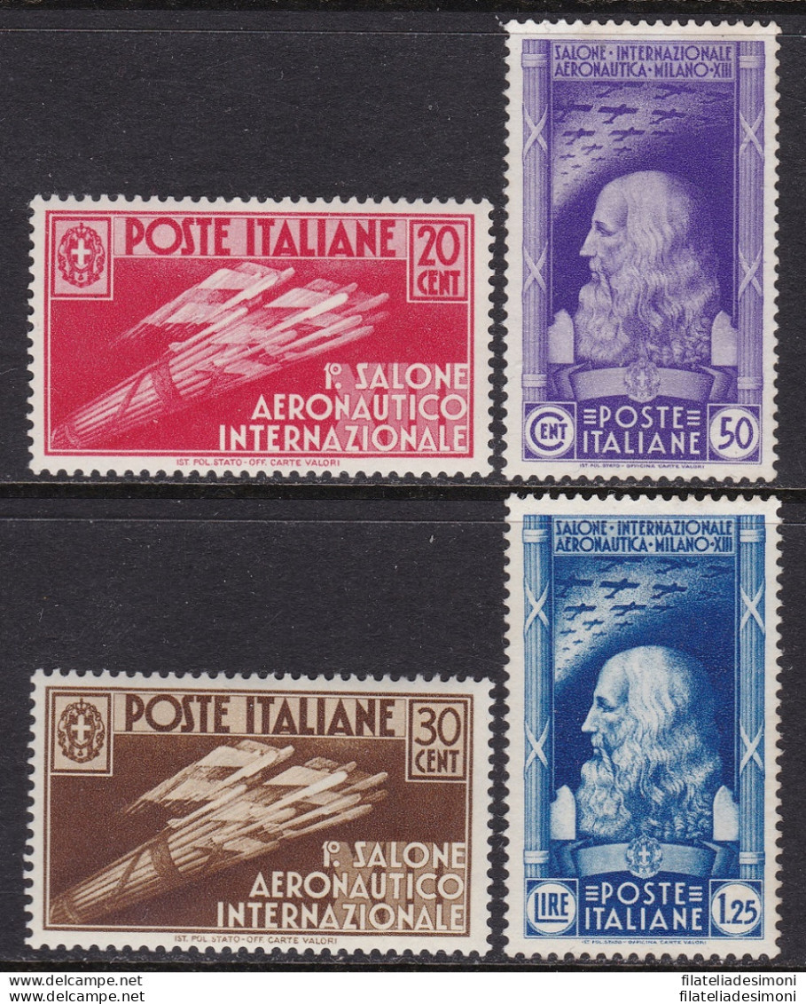 1935 Regno Di Italia, N° 384/387 La Serie Completa Di 4 Valori - Certificato Bi - Autres & Non Classés