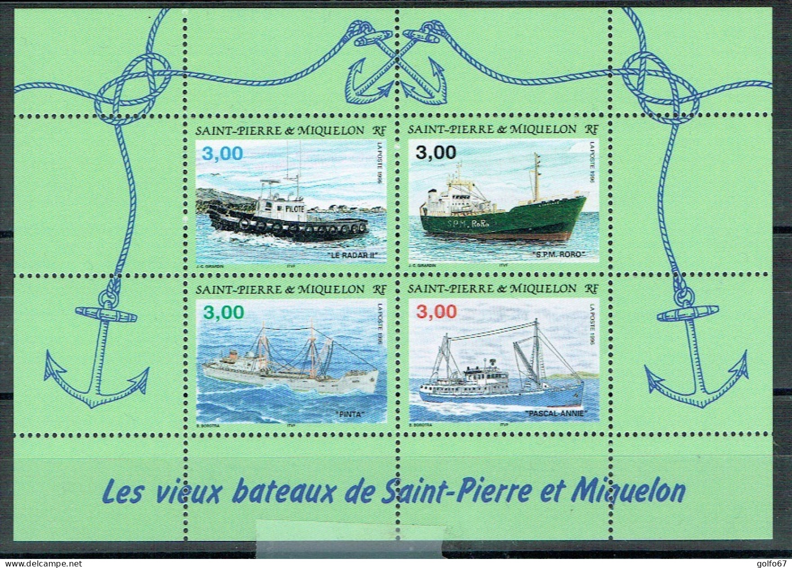 ST PIERRE & MIQUELON BLOC FEUILLET 1996 Y&T N° 5 NEUF** - Blocs-feuillets