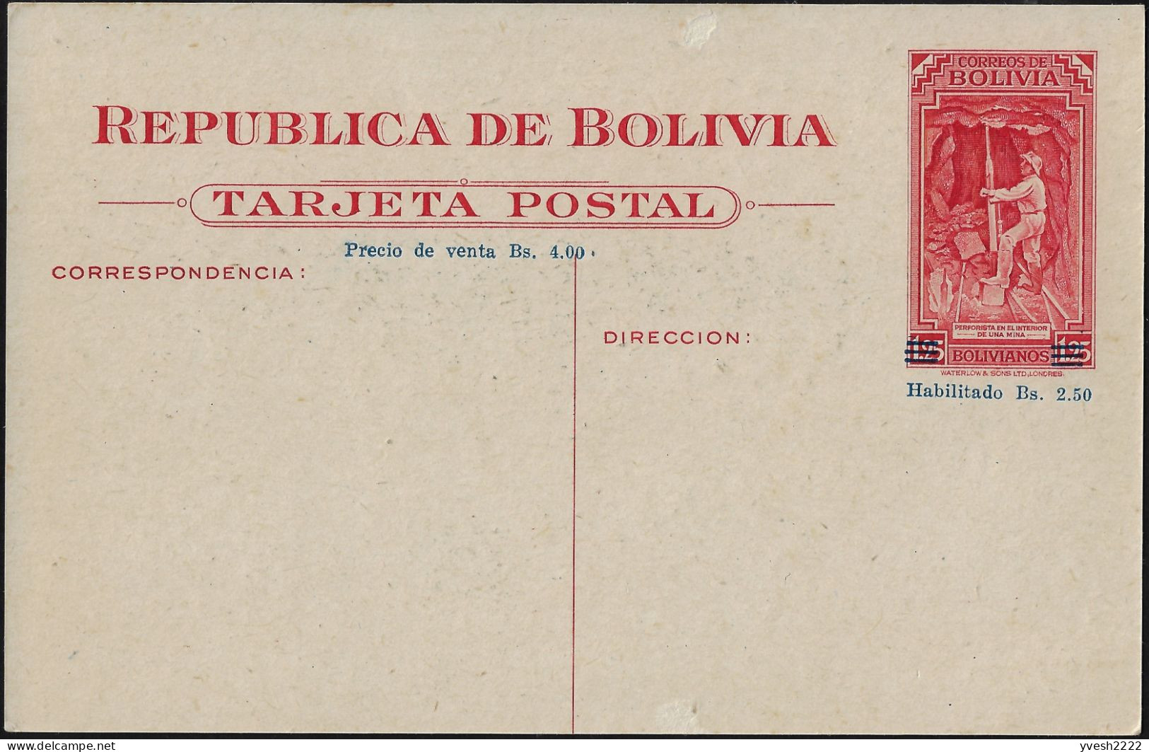 Bolivie 1945. 2 Cartes, Entiers Postaux Officiels. Sucre, Vue Panoramique, Montagnes  Sica-Sica Et Churuquella - Montagnes