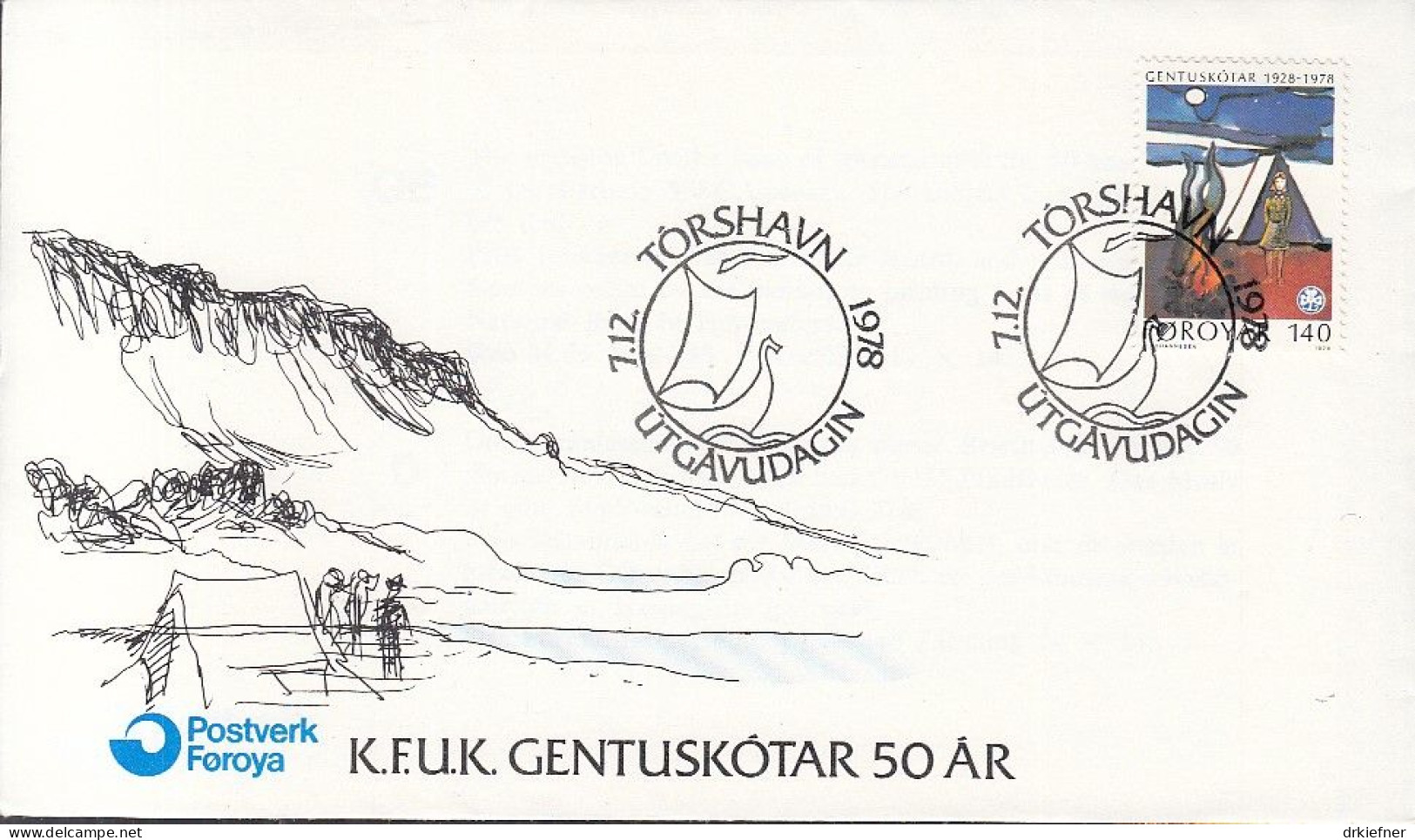 FÄRÖER  41, FDC, Pfadfinder, 1978 - Isole Faroer