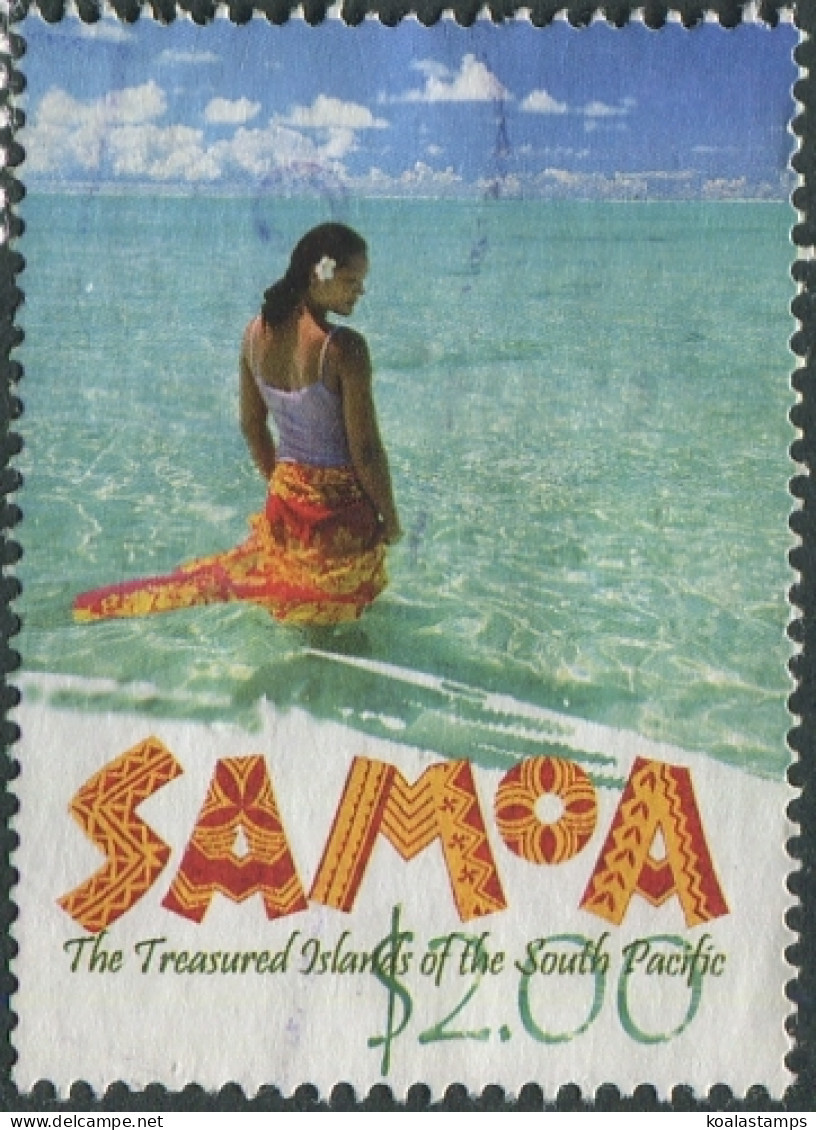 Samoa 2002 SG1107 $2 Local Girl In Sea FU - Samoa (Staat)