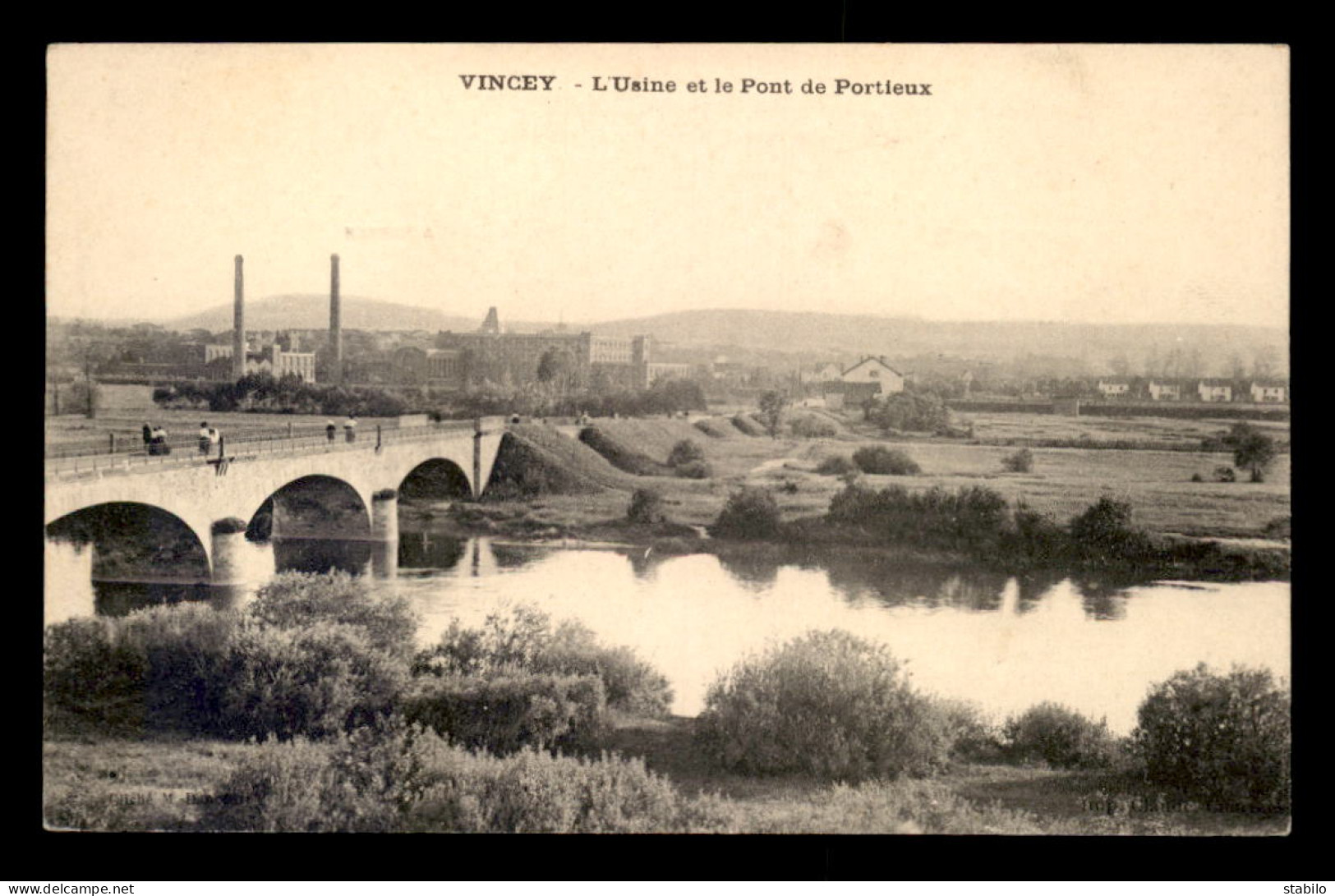 88 - VINCEY - L'USINE ET LE PONT DE PORTIEUX