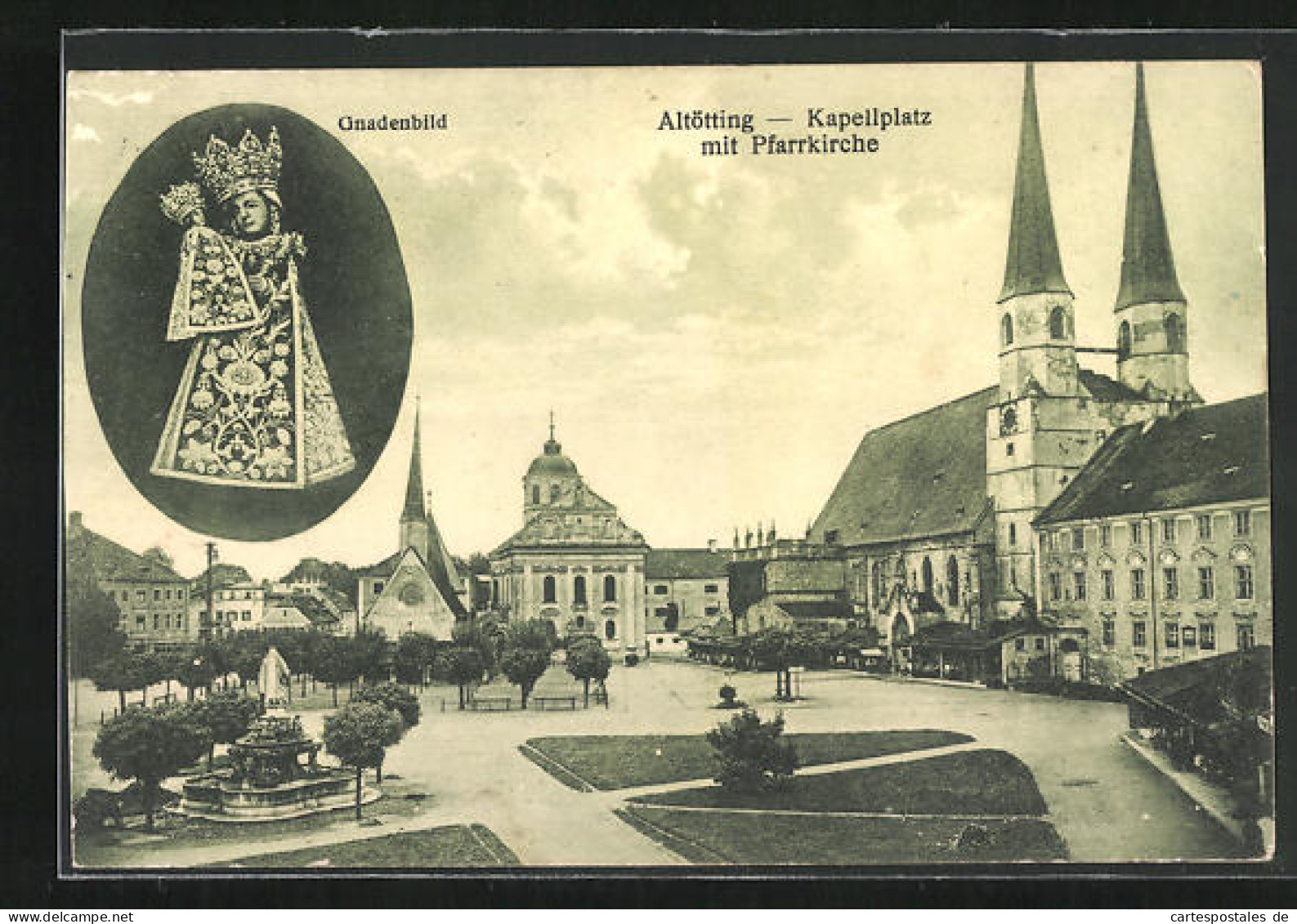 AK Altötting, Kapellplatz Mit Pfarrkirche, Gnadenbild  - Altoetting