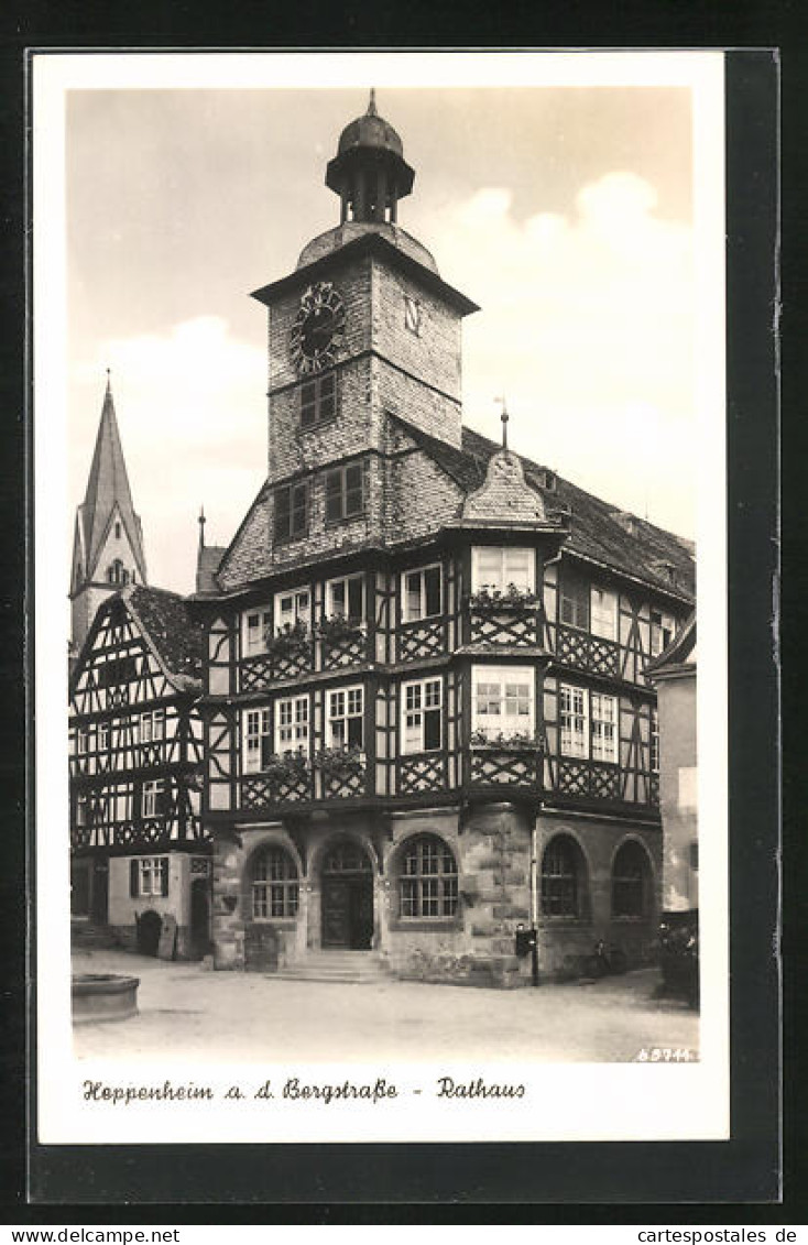 AK Heppenheim /Bergstrasse, Rathaus  - Heppenheim