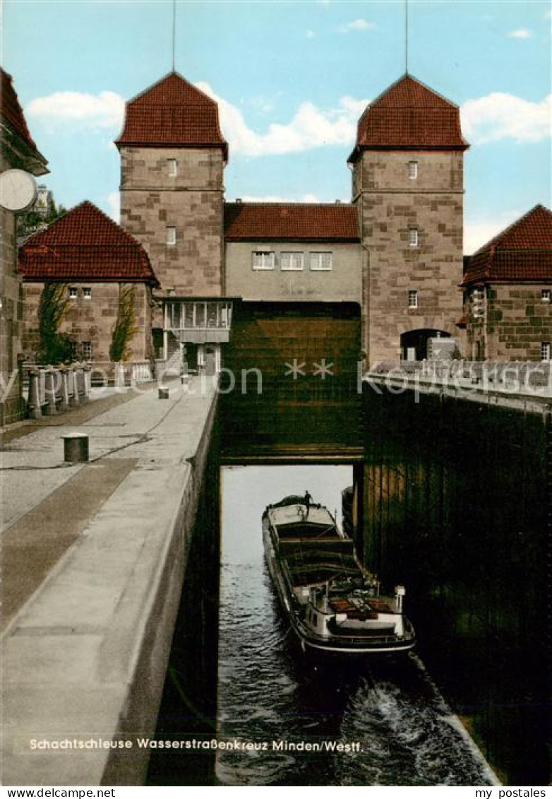 73829695 Minden  Westfalen Weser Schachtschleuse Wasserstrassenkreuz  - Minden