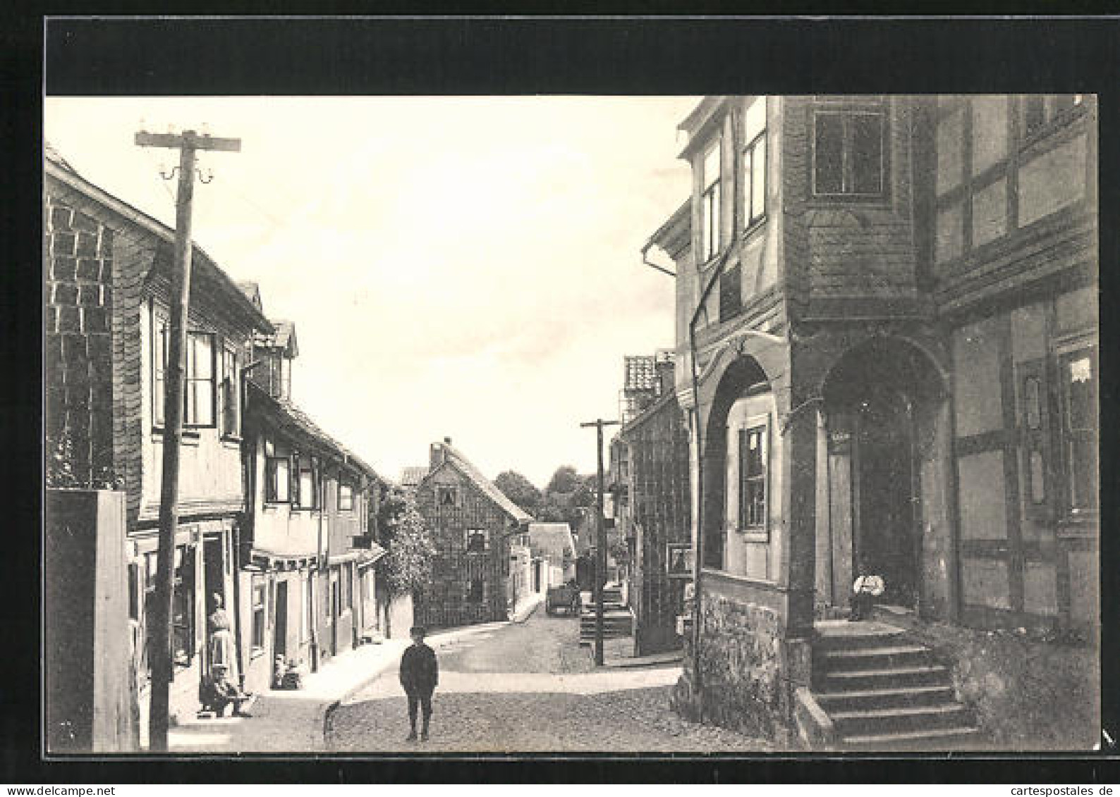 AK Blankenburg / Harz, Bergstrasse Mit Schleinitzhaus  - Blankenburg