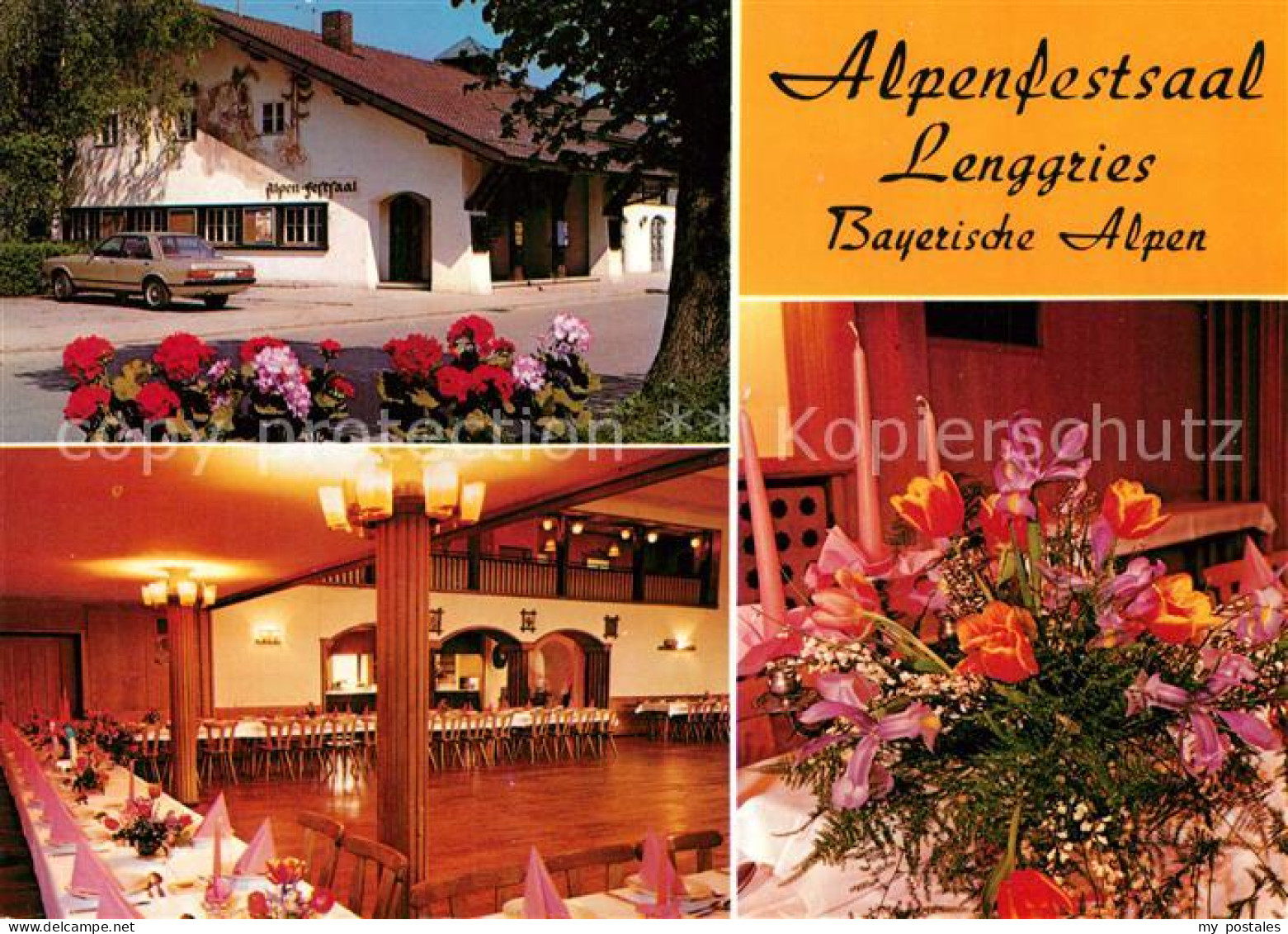 73324242 Lenggries Alpenfestsaal Festsaal Blumengesteck Lenggries - Lenggries