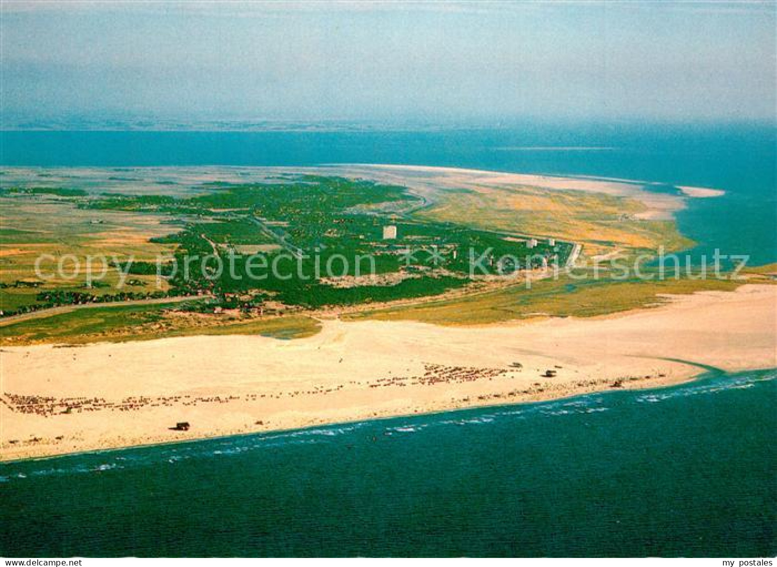 73322993 St Peter-Ording Fliegeraufnahme Mit Breiter Sandbank St Peter-Ording - St. Peter-Ording