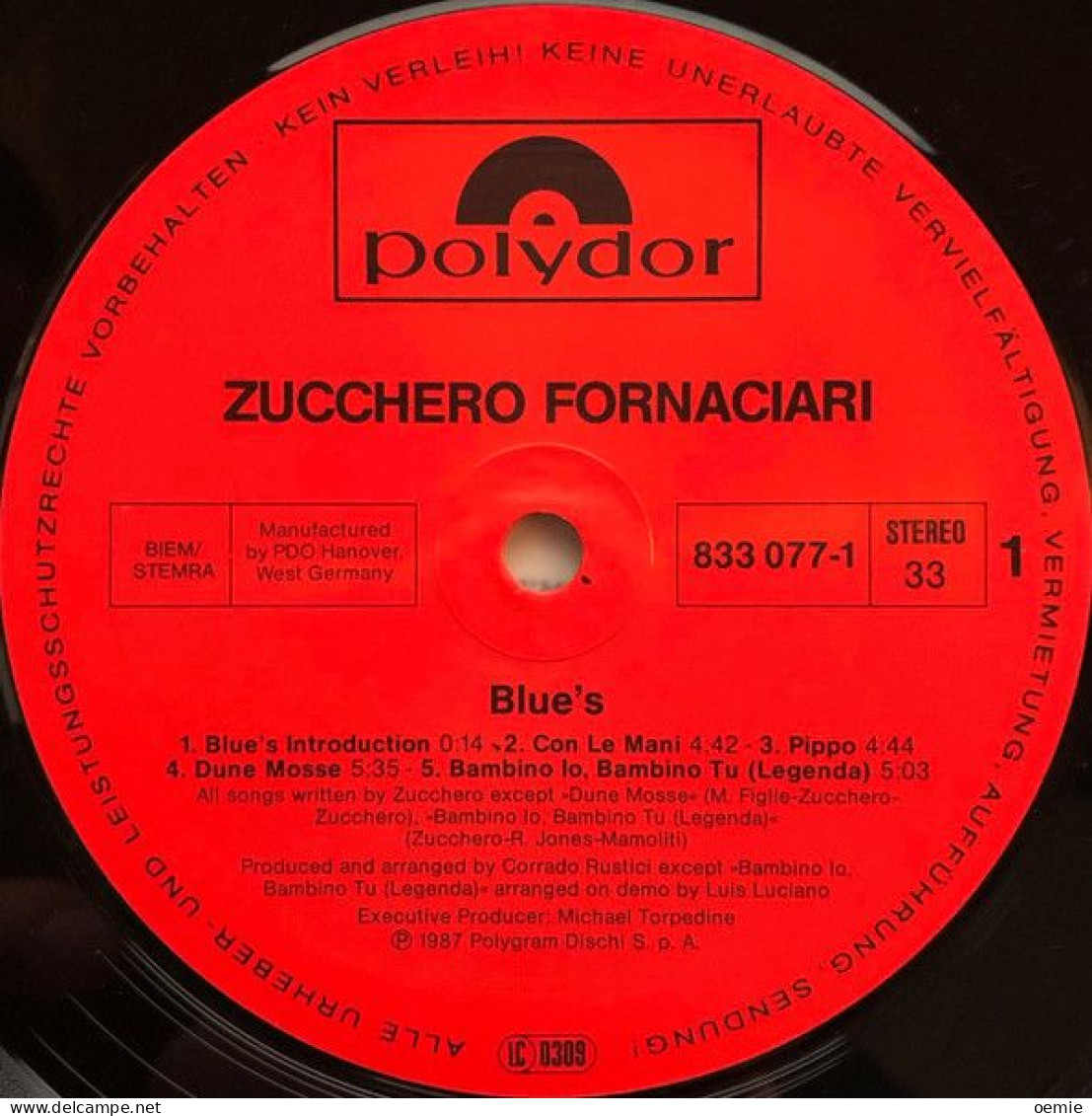 ZUCCHERO SUGAR  FORNACIARI  BLUES - Jazz