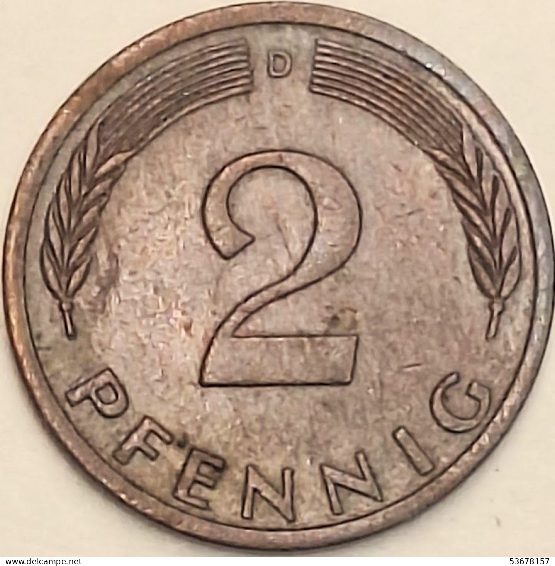 Germany Federal Republic - 2 Pfennig 1975 D, KM# 106a (#4525) - 2 Pfennig