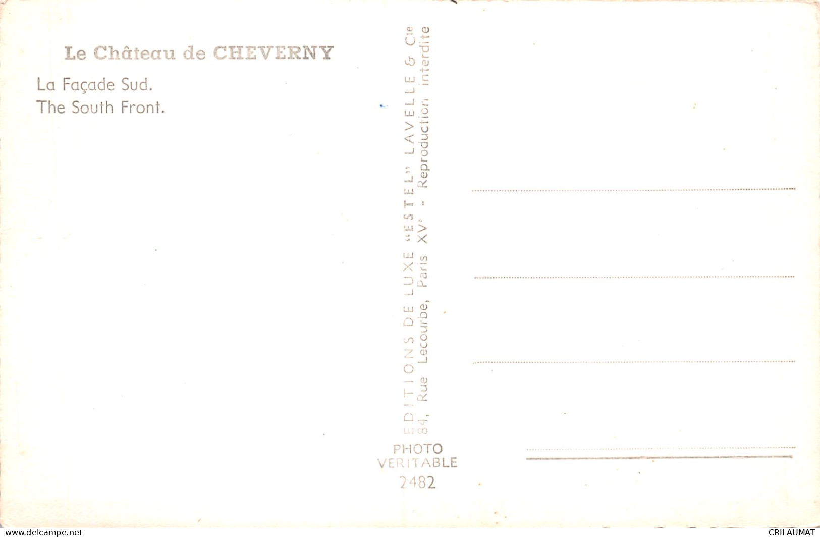 41-CHEVERNY LE CHATEAU-N°LP5121-C/0265 - Cheverny