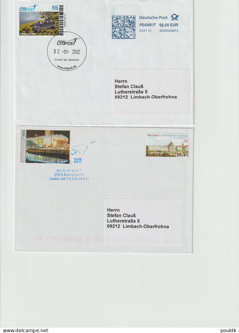 Nine Private Post Covers From Germany. Postal Weight 0,06 Kg. Please Read Sales Conditions Under Image Of Lot (008-69) - Privatpost