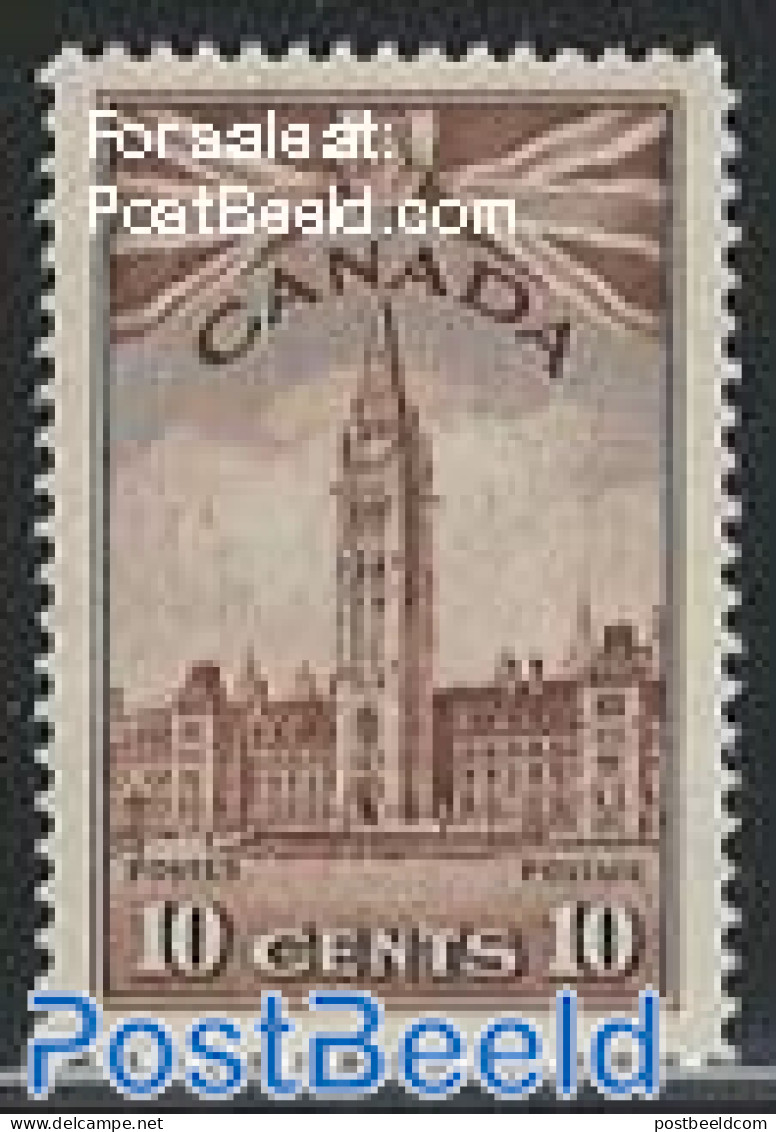 Canada 1942 10c, Stamp Out Of Set, Unused (hinged), Art - Architecture - Ungebraucht
