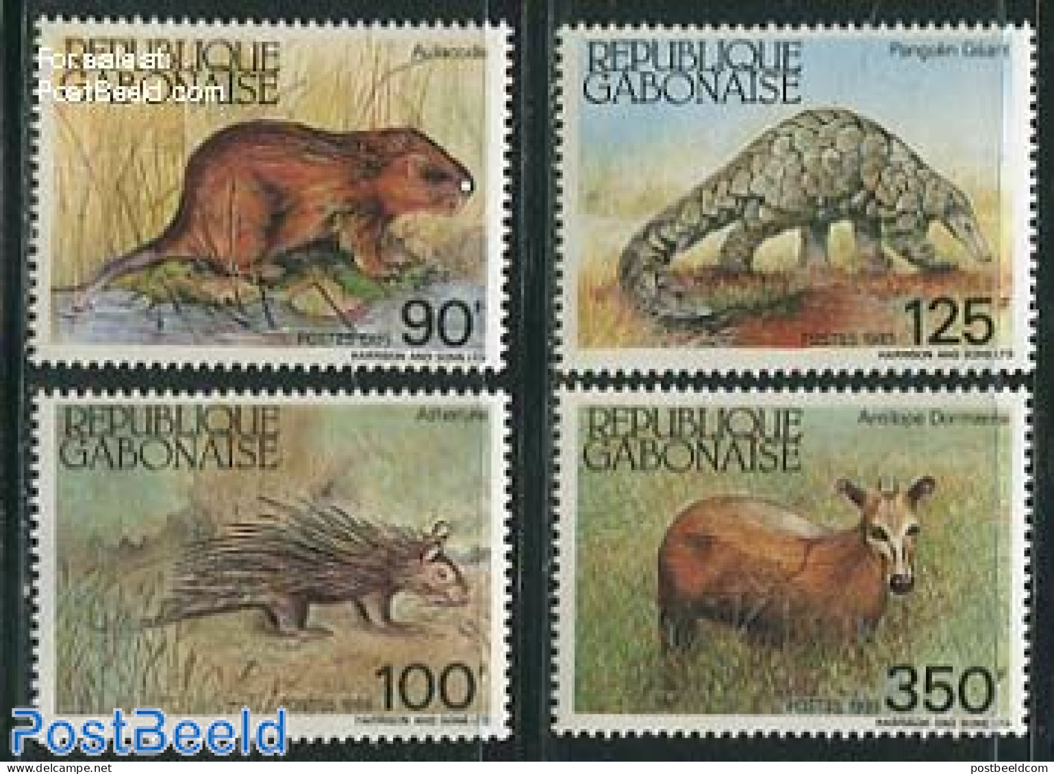 Gabon 1985 Mammals 4v, Mint NH, Nature - Animals (others & Mixed) - Unused Stamps