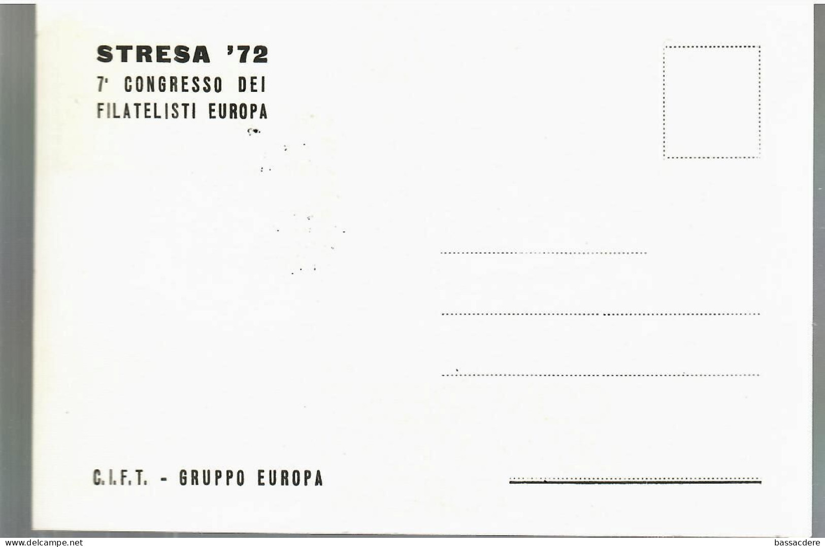80088 -  VII CONGRSSO DEI FILATELISTI  EUROPA - 1971-80: Marcophilia