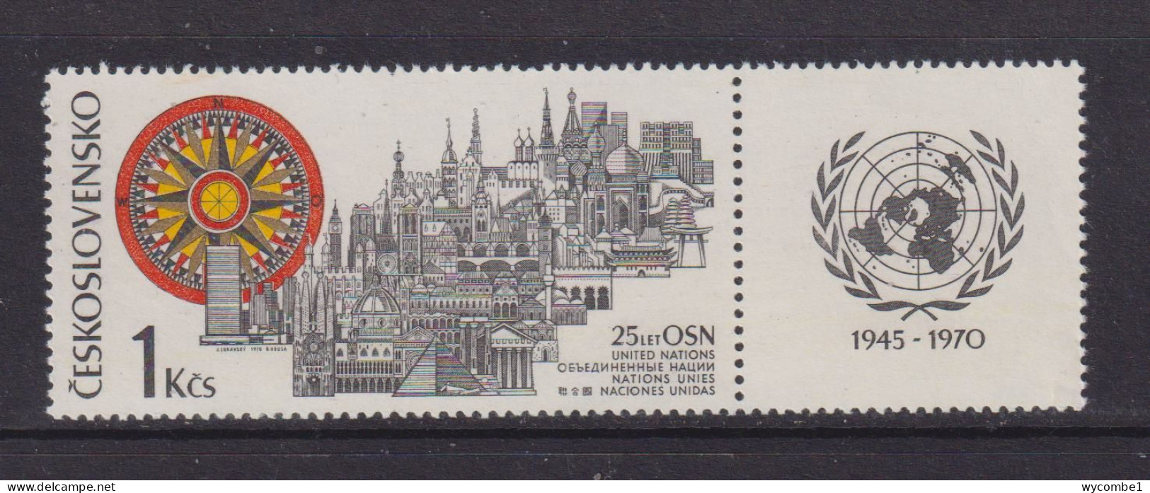CZECHOSLOVAKIA  - 1970 United Nations 1k Never Hinged Mint - Ungebraucht