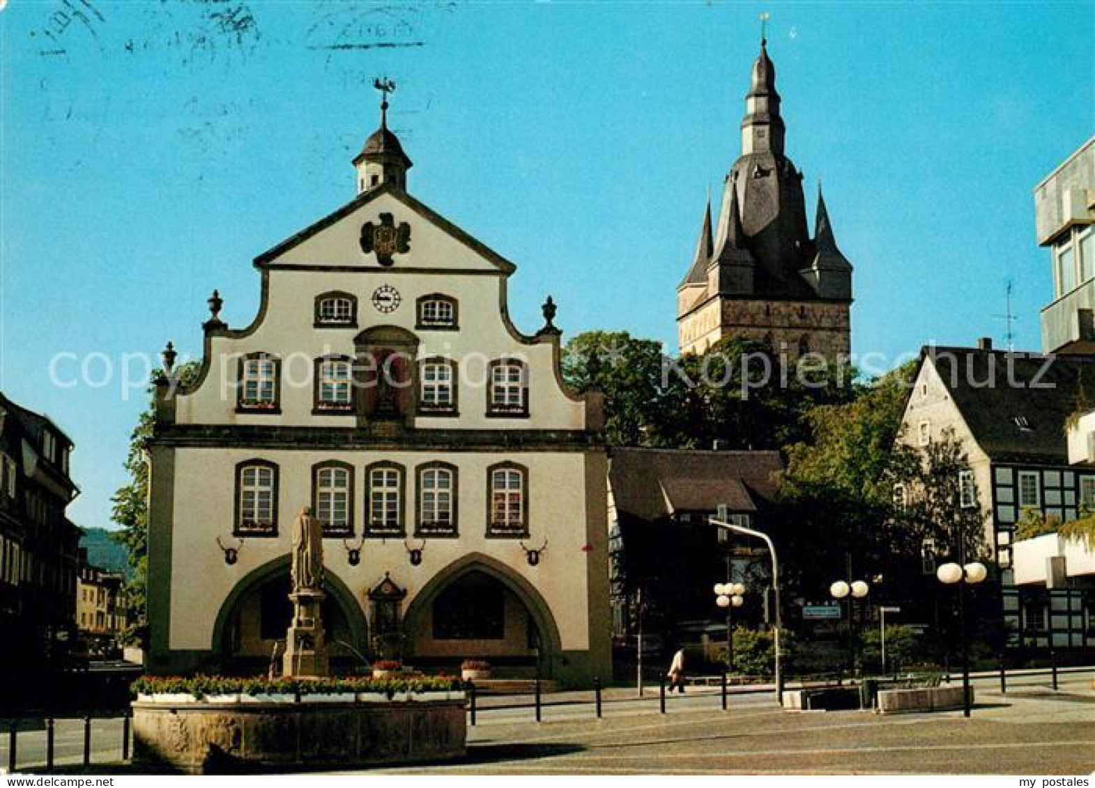 73311409 Brilon Marktplatz Rathaus Propsteikirche Brilon - Brilon