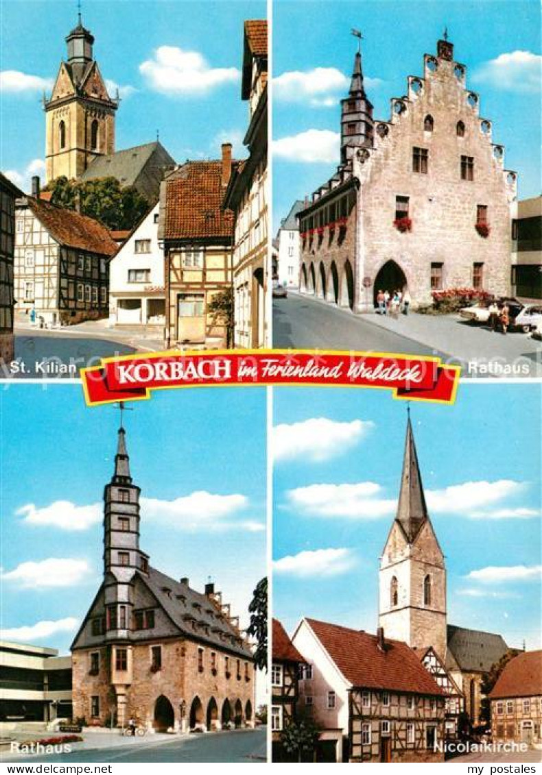 73311279 Korbach Sankt Kilian Rathaus Nicolaikirche Korbach - Korbach