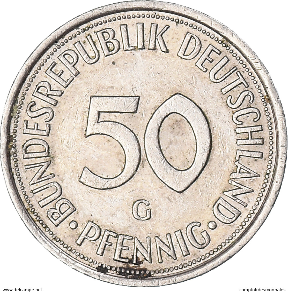 Monnaie, République Fédérale Allemande, 50 Pfennig, 1975 - 50 Pfennig