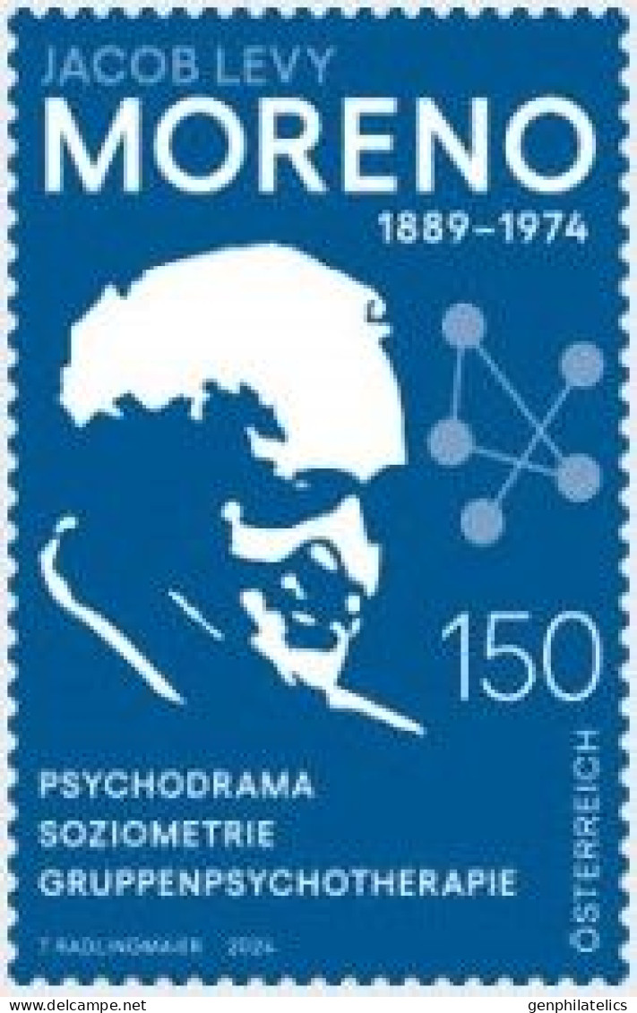 AUSTRIA 2024 PEOPLE Famous Scientists. Jacob Levy Moreno - Fine Stamp MNH - Neufs