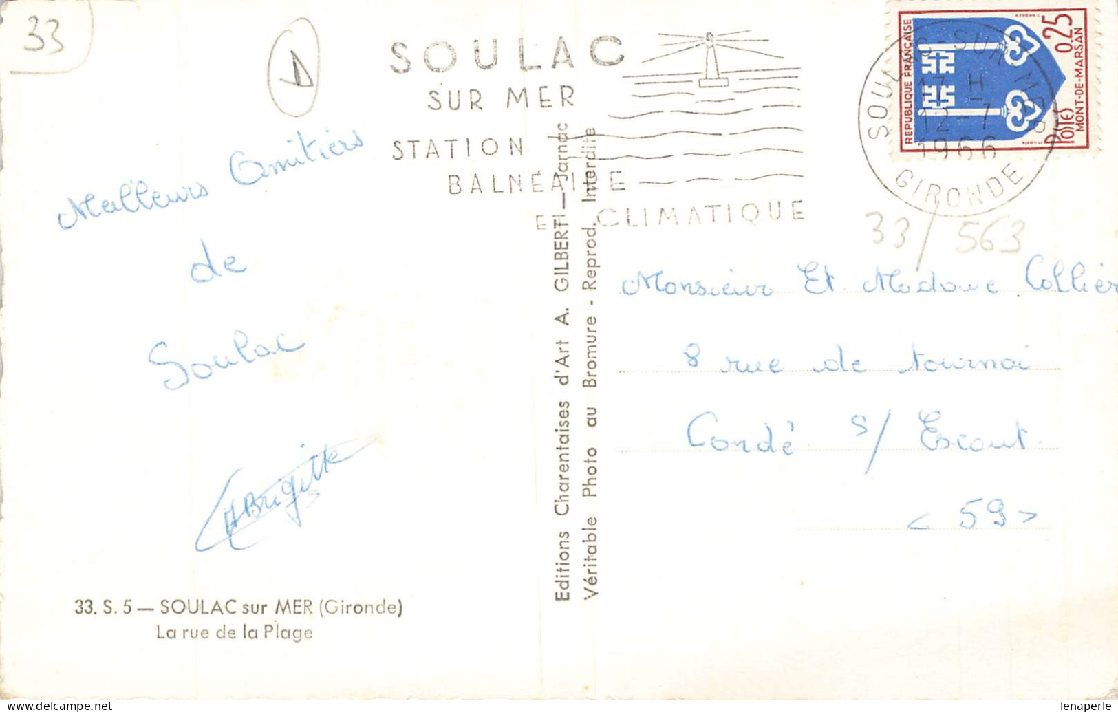 D8677 Soulac Sur Mer La Rue De La Plage - Soulac-sur-Mer