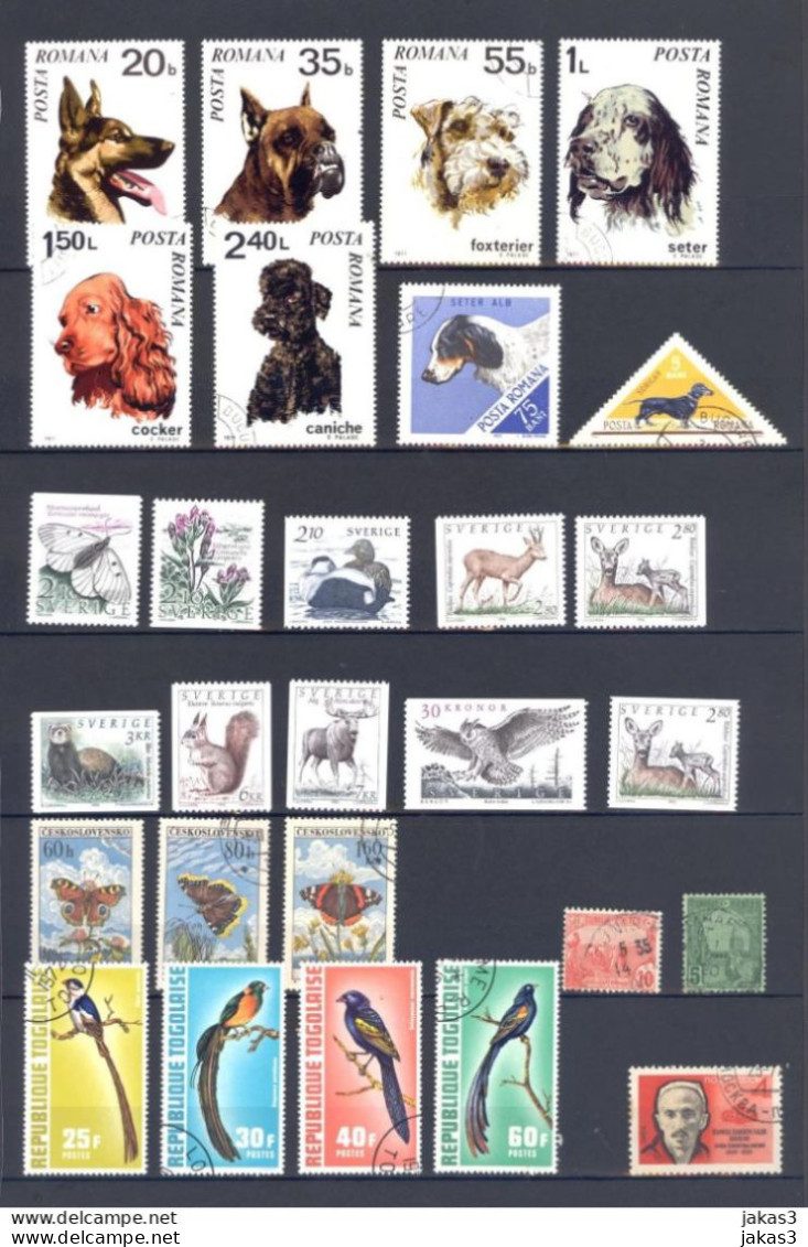 JOLI LOT DE  111 TIMBRES ANCIENS OBLITÉRÉS ( DONT BEAUCOUP DE TIMBRES NEUFS ** ) DU MONDE ENTIER ( 4 PAGES) - Collections (sans Albums)