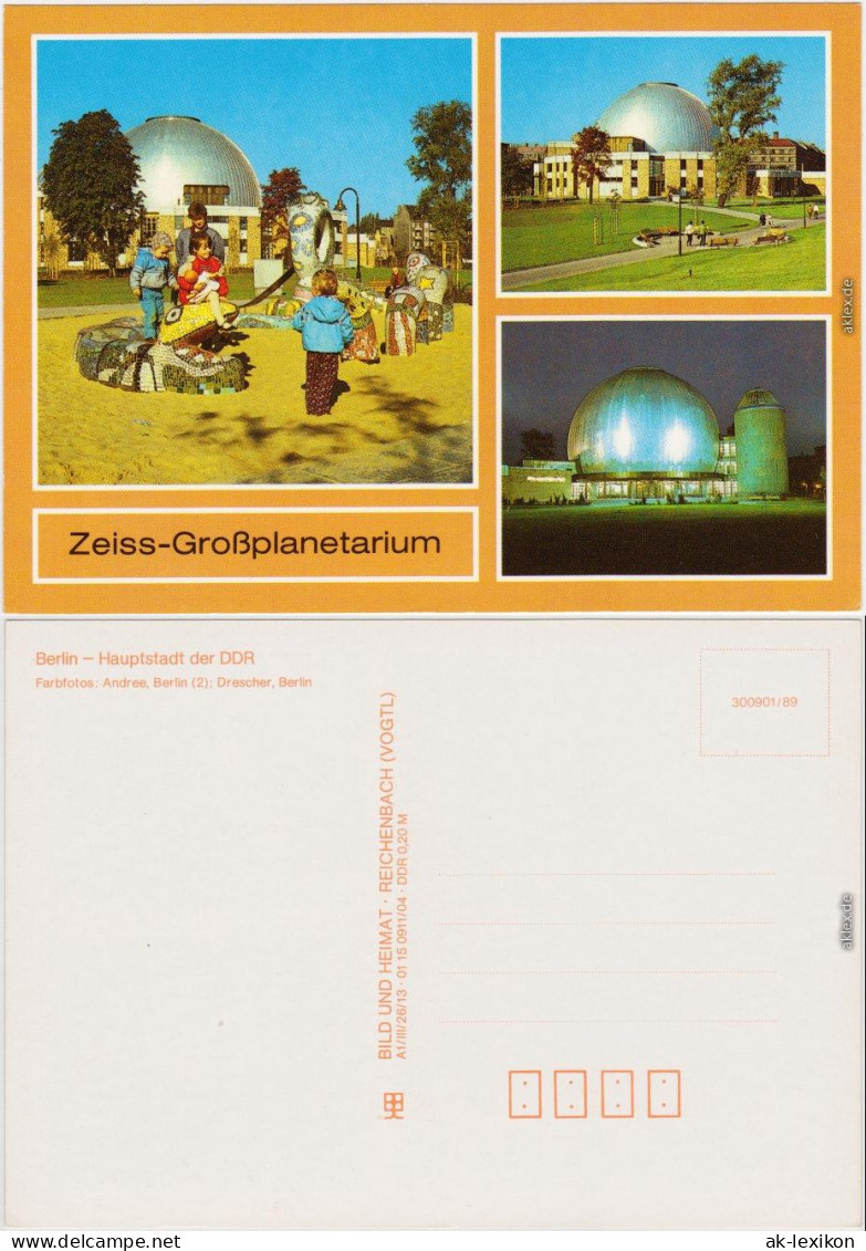 Ansichtskarte  Pankow Berlin Zeiss - Großplanetarium 1989 - Pankow