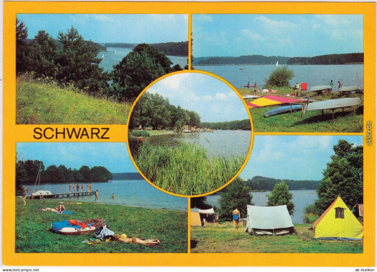 Neustrelitz Schwarz - Campingplatz, Badestelle Zethener See  Schwarzen See 1982 - Neustrelitz