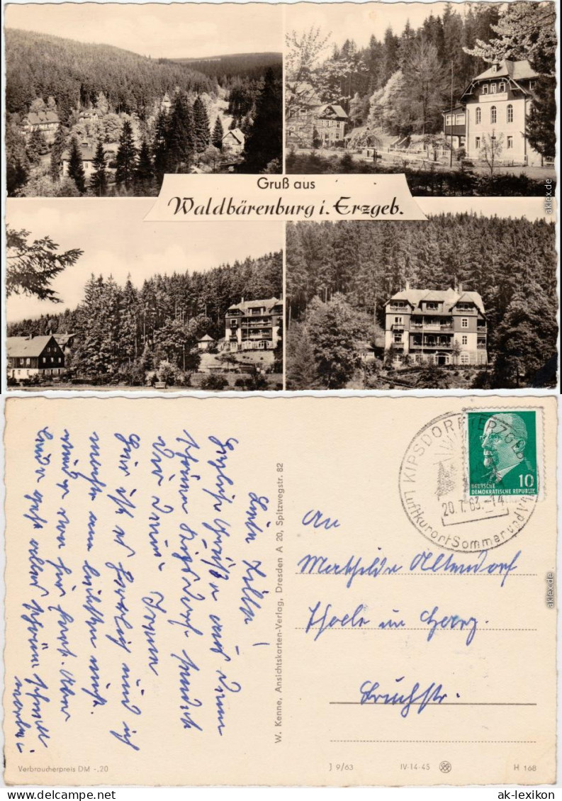 Waldbärenburg Altenberg (Erzgebirge) Panorama-Ansichten 1963 - Altenberg