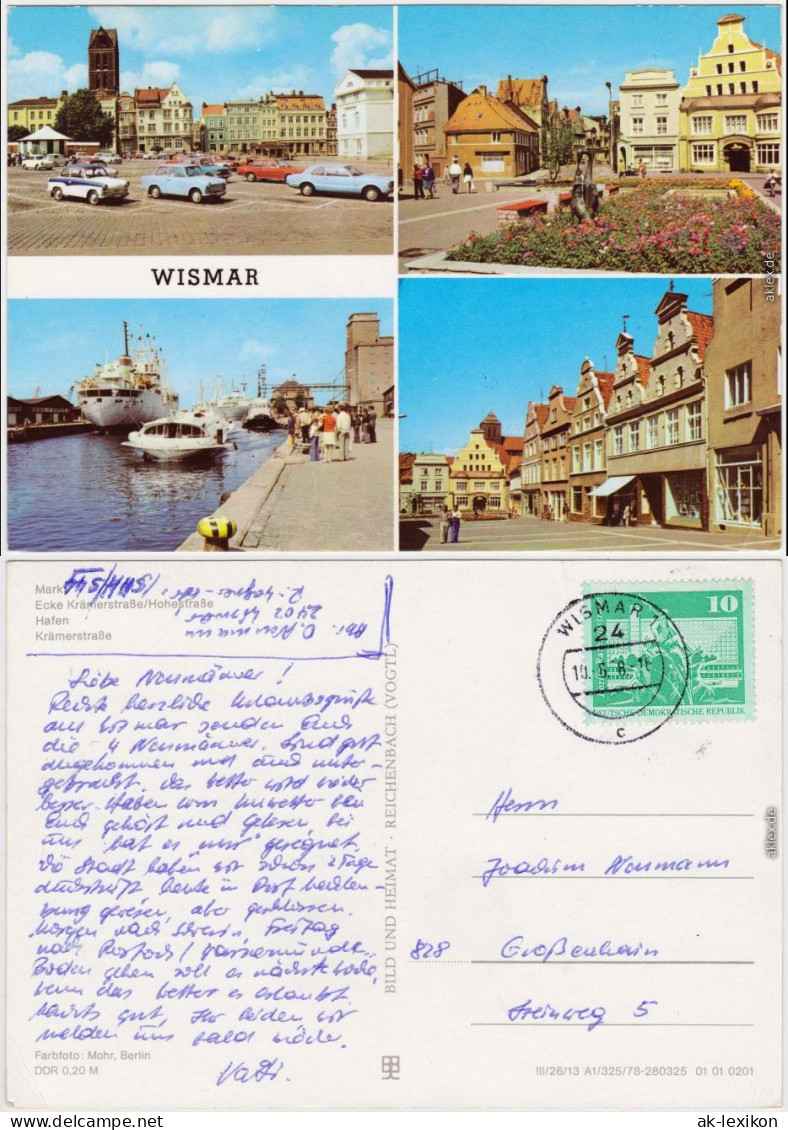 Wismar Markt  Eck Krämerstraße Hohestraße, Hafen, Krämerstraße 1978 - Wismar