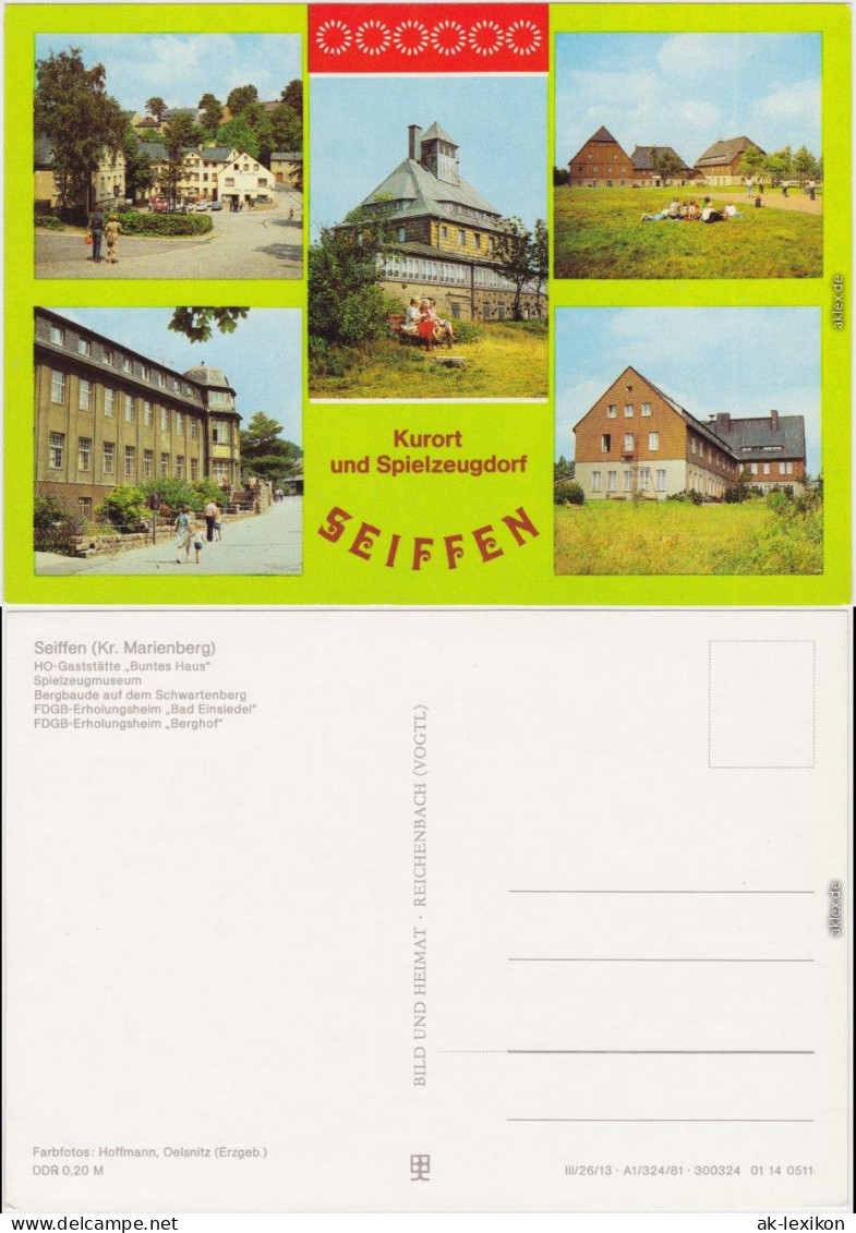 Seiffen (Erzgebirge HO-Gaststätte "Buntes Haus Spielzeugmuseum, Bergbaude 1981 - Seiffen