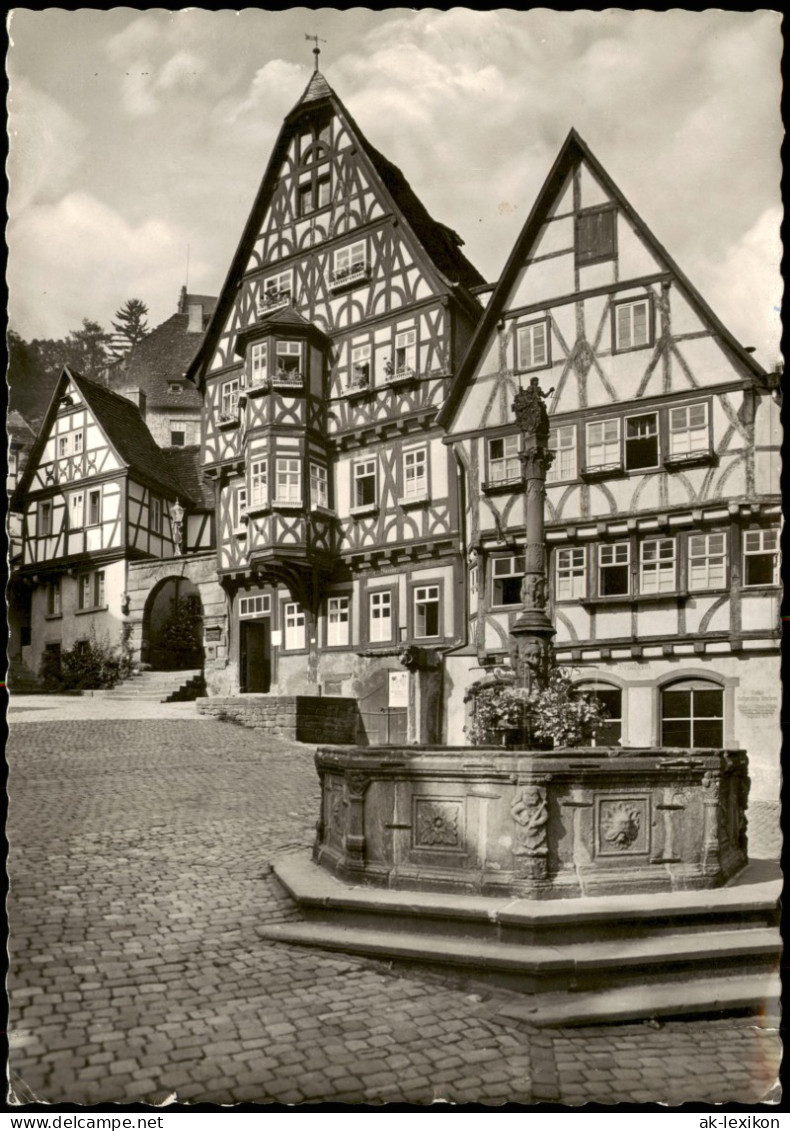 Ansichtskarte Miltenberg (Main) Marktplatz, Brunnen, Fachwerk-Häuser 1960 - Miltenberg A. Main