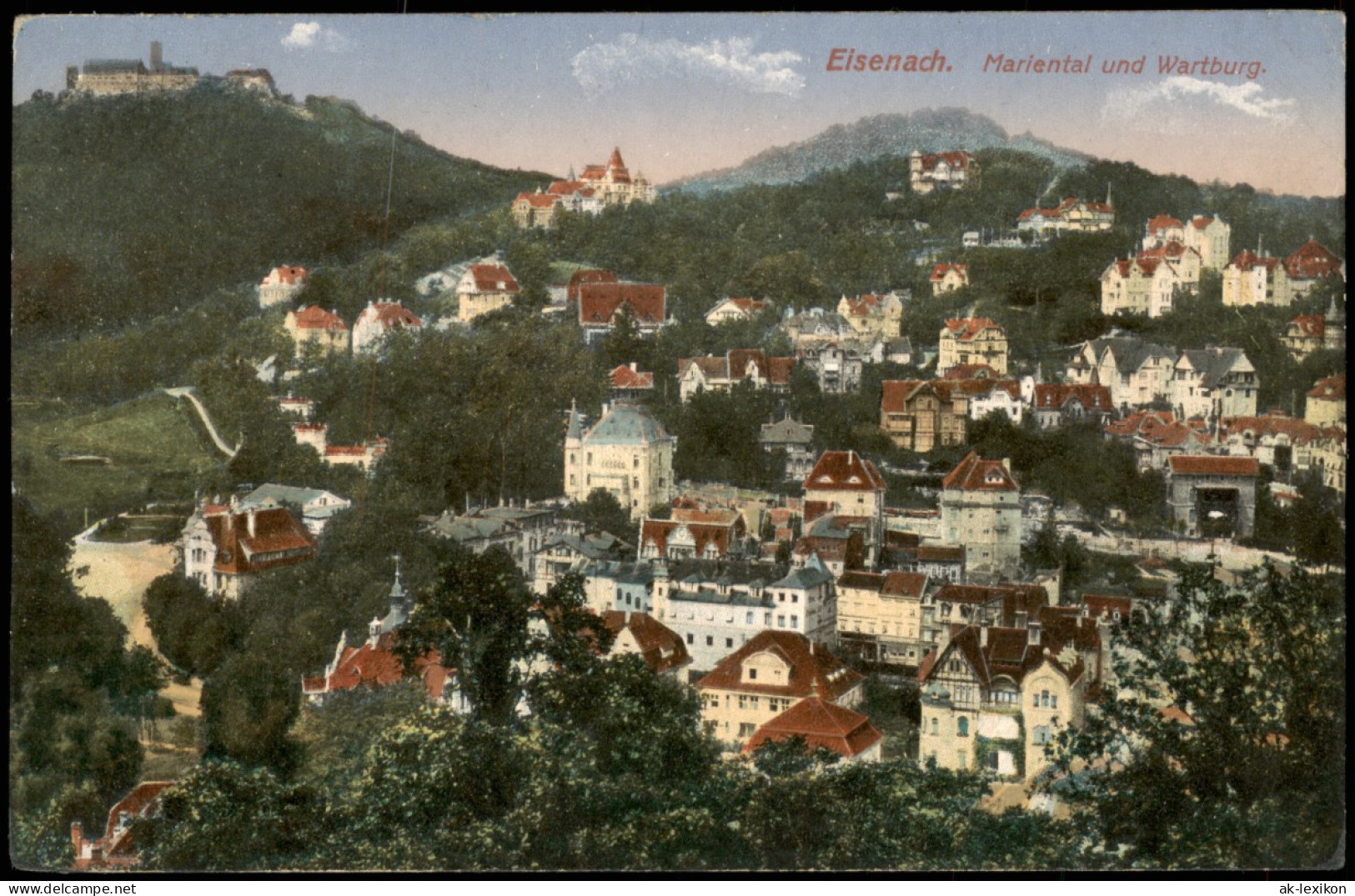 Ansichtskarte Eisenach Panorama Blick Mit Mariental Und Wartburg 1910 - Eisenach