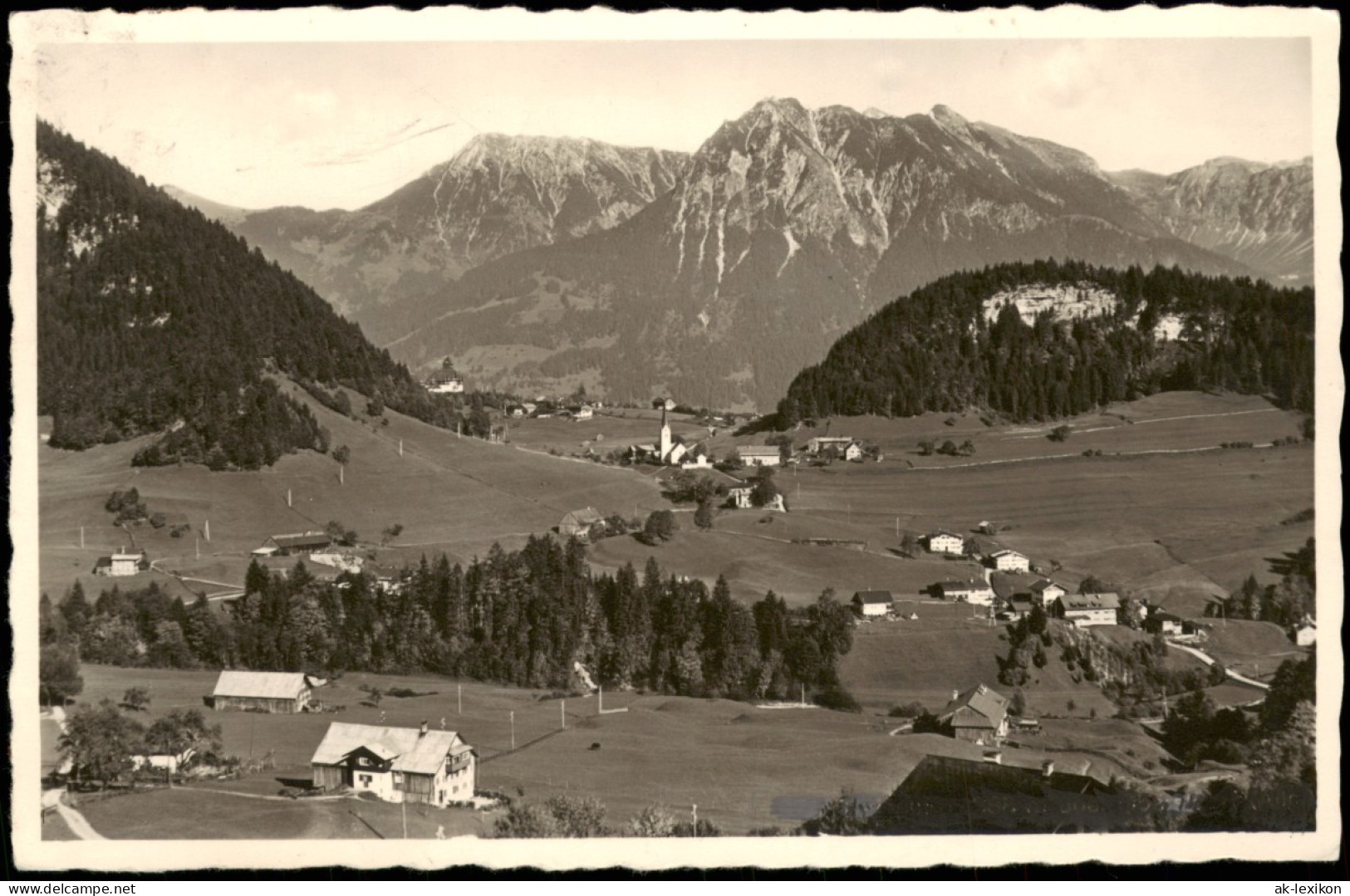 Ansichtskarte Tiefenbach-Oberstdorf (Allgäu) Blick Auf Die Stadt 1934 - Oberstdorf