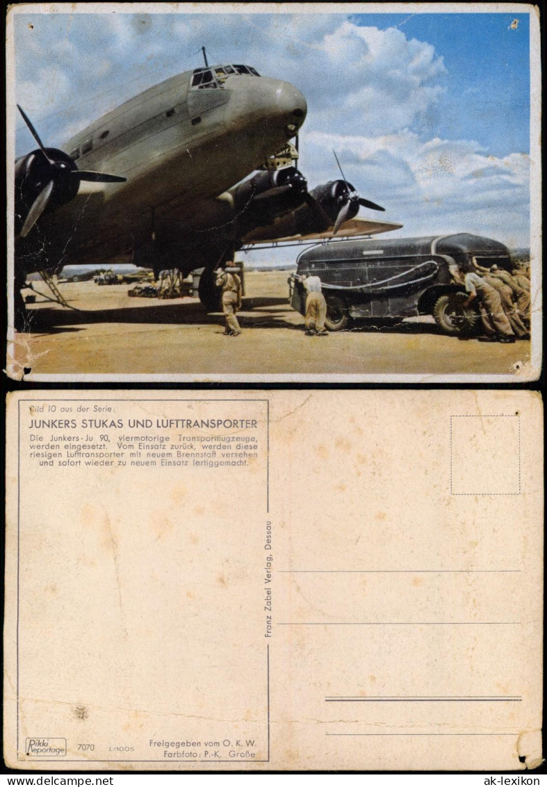 JUNKERS STUKAS UND LUFTTRANSPORTER Flugzeug Airplane Avion Betanken 1940 - 1939-1945: 2nd War