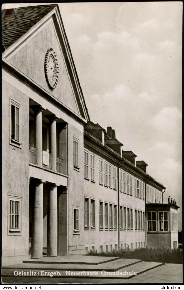 Ansichtskarte Oelsnitz (Erzgebirge) Neue Schule 1956 - Oelsnitz I. Erzgeb.