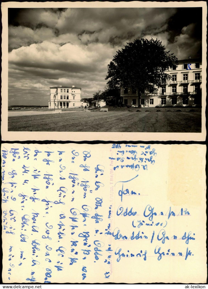 Ansichtskarte Heiligendamm-Bad Doberan Sanatorium Wolken Stimmungsbild 1952 - Heiligendamm