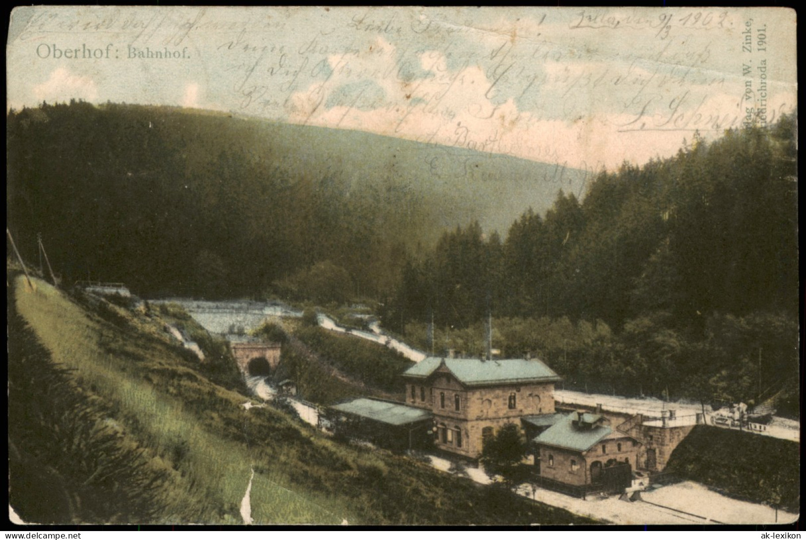 Ansichtskarte Oberhof (Thüringen) Bahnhof 1902 - Oberhof